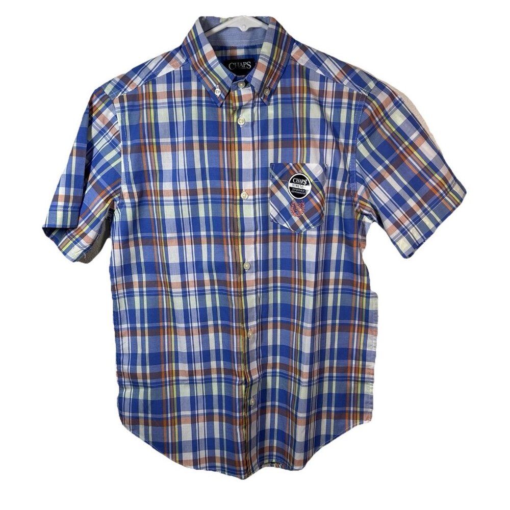 Youth Chaps Button Up Plaid Shirt